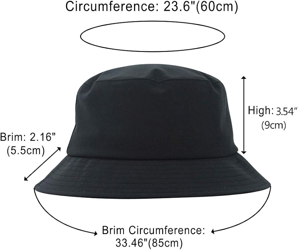 DOCILA Black Bucket Hat for Men Stylish Waterproof Rain Hats Crushable Fishing Hiking Lightweight Fisherman Sun Caps (Black) at  Men’s Clothing store