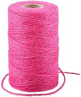 G2PLUS Rose Pink Jute String Twine 2MM 100M 3 Ply Craft Linen Rope