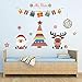 ANPHSIN 2 pcs Christmas Window Sticker Decal - Removable DIY Wall Door Mural Decoration for Holiday and Party (Christmas Tree + Bell) - L