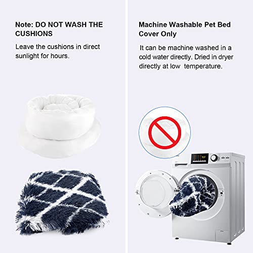 FOYOPET Calming Cat Bed for Indoor Cats, 23.6\