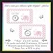 Pink Elephant Scratch-Off Game Girls Baby Shower Polka-Dots with Grey 28pc. Set