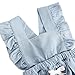 DeerBird Newborn Infant Baby Girl Ruffle Sleeve Bowknot Rompers Bodysuits Short Jumpsuits Size 12M Blue