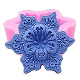 Monqui Snowflake Silicone Mold for Handmade Soap, Crafts, Candle, Chocolate, Muffins, Ice