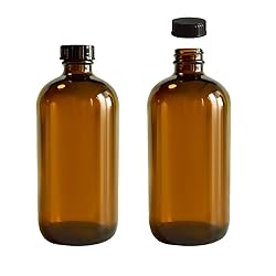 GPK4ALL 16oz 473ml Amber Boston Round Bottle with