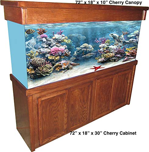 Oak Signature 72″X18″ Espresso 30″ Tall Aquarium Stand fits125/150 Gal & Oak Signature 72″X18″ Espresso 7″ Tall Canopy fits125/150 Gal(Tank NOT Included)
