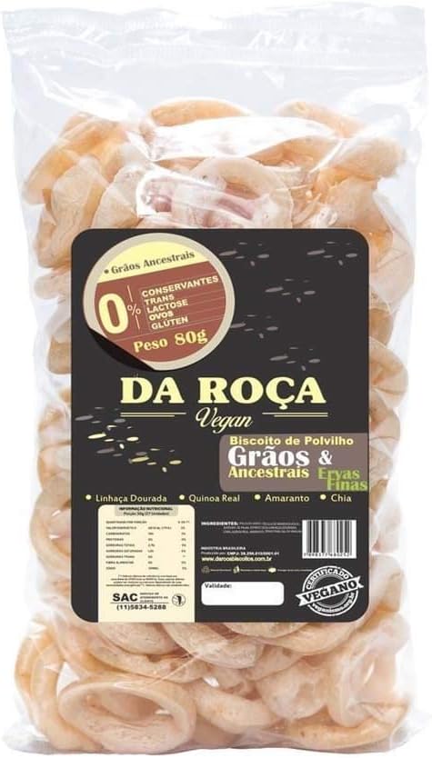 Biscoito de Polvilho de Grãos e Ancestrais - Da Roça 80g