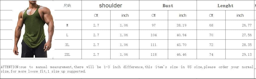 Men's Cotton Workout Tank Tops Dry Fit Gym Bodybuilding Training Fitness Sleeveless Muscle T Shirts: Clothing