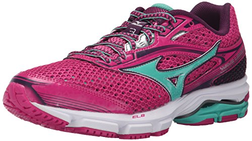 Mizuno Women's Wave Legend 3 Running Shoe, Fuchsia Purple/Waterfall, 8 B US