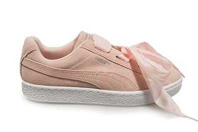 puma suede heart white