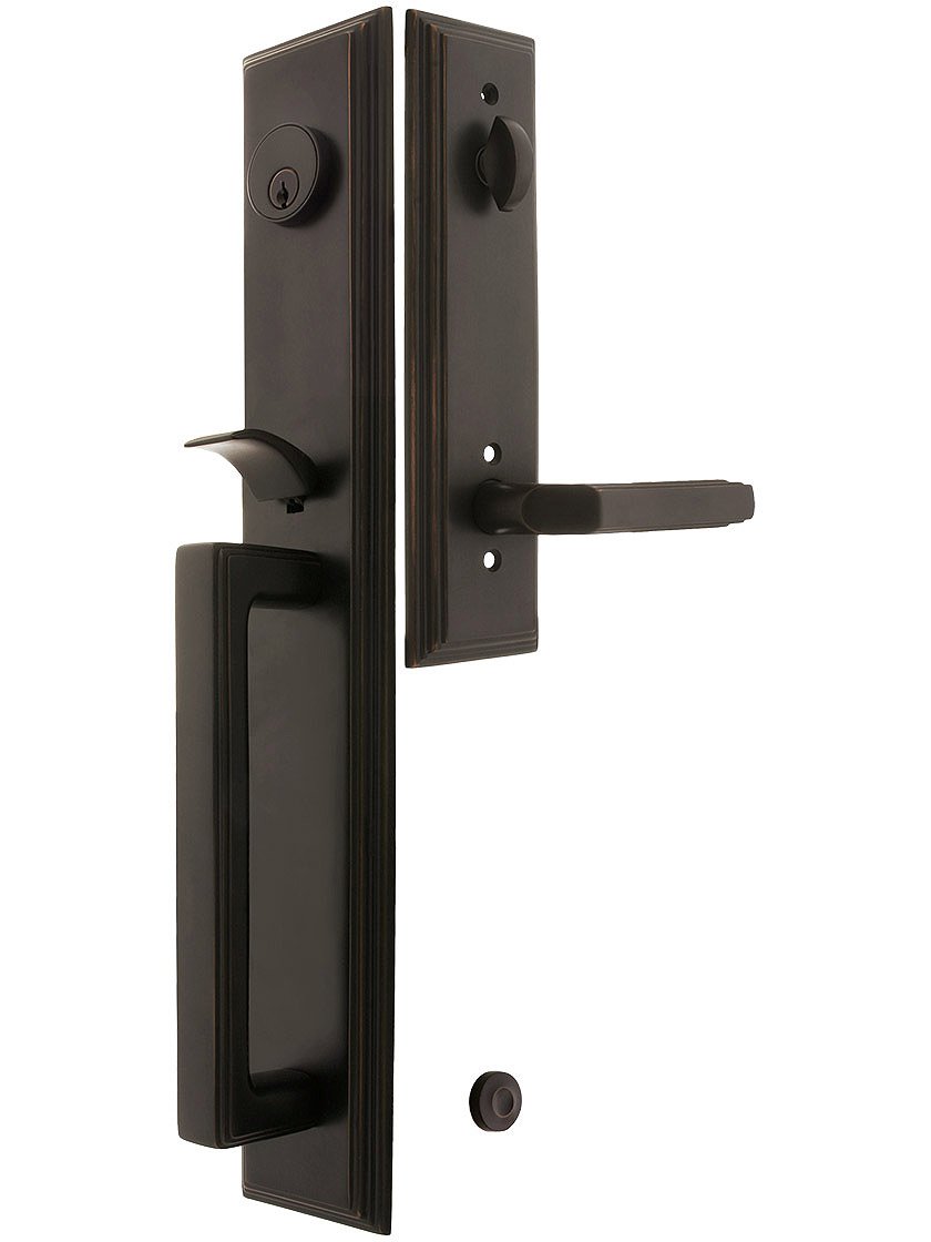 Emtek 4212MUS10BLH Antique Handles Melrose Style Tubular Handleset In