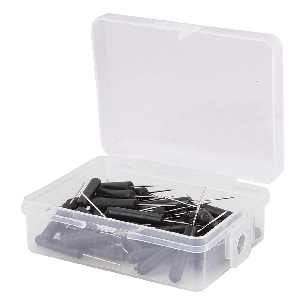 Long Pole Push Pins, 50 Pack Slender Map Tacks, Metal Thumb Tacks for Office, Home, Military, Document Display