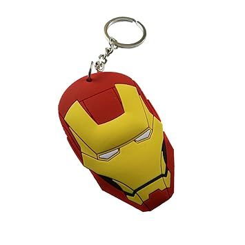 Techpro Multicolor Double Sided Superhero Iron Man Face Design Keychain