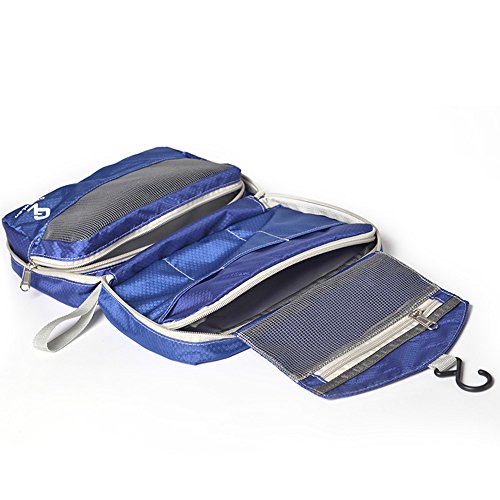 ZIYE Hanging Portable Travel Toiletry Bags Mens Womens Overnight Wash Shaving Dopp Kit Cosmetic Storage Organizer Waterproof Gym Bag with Hook (Orange) - Thumbnail 4