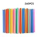 Tomnk 360pcs Jumbo Smoothie Straws Color Plastic disposable Straws Milkshake Straws Extra Wide