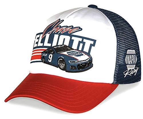 Checkered Flag Chase Elliott Napa Racing Darlington Hendrick Throwback Snapback Hat Blue