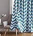 HLC.ME Chevron Print Thermal Insulated Energy Efficient Room Darkening Blackout Window Curtain Grommet Top Panels for Bedroom & Play Room - Set of 2-52