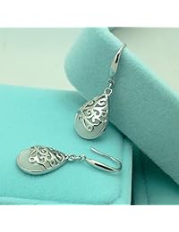 Aretes colgantes de plata de ley 925 con filigrana de árbol de deseos de Keepen, para mujer