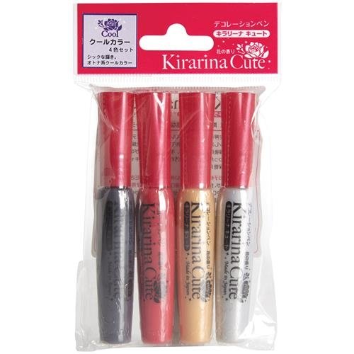 Kirarina Cute Scented Pens 4/Pkg-Cool