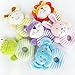 Gogoboi Fluff Animal Hand Rattle Toys for Baby 0-1 Years (Blue elephant)