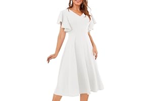 Bridesmay Cocktail Dresses for Women 2024 Wedding Guest Midi Dress with Sleeves Formal Tea Party Dress for Women