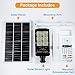 300W LED Solar Street Lights Outdoor Lamp, Dusk to Dawn Security Flood Lights with Remote Control, Motion Sensor, 660 LED, Waterproof, Ideal for Parking Lot, Stadium, Yard, Garage (Cool White)
