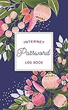 Password Log Book: Pretty Navy & Blush Pink Floral Internet Account Organizer by Splendid Paper Co