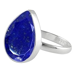 SURYAGEMS Pear Shape Faceted Natural Lapis Lazuli