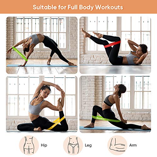 Newdora-Widerstandsbaender-5-Sets-Widerstandsstufen-Uebungsbaender-super-glatte-hautfreundliche-reine-Naturlatex-Workout-Loop-Baender-fuer-Home-Fitness-Krafttraining-Pilates-Yoga-Reha