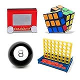 Worlds Smallest Bundle Rubiks Cube, Magic 8 Ball, Etch a Sketch and Pixiss Mini 4 In A Row Game
