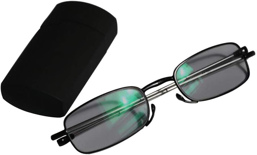 Transition Photochromic Folding Mini Pocket Reader Optical Myopia Hyperopia Reading Glasses +Rx -Rx with Case Foldable UV400 Sunglasses