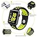Apple Watch Band ,42MM Sport iWatch Bands Silicone Replacement Wristbands Strap for Apple Watch Series 3 Series 2 Series 1  Sport Edition , M/L Size - Black/Volt Yellow
