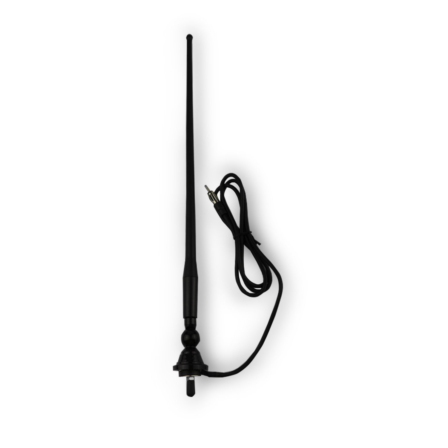 Herdio Marine Boat Antenna Waterproof AM FM Aerial IP66 Car Receiver Flexible Rubber Duck Aerial for Car Truck Radio Van Caravan Motorhome Yacht Black