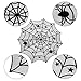 Korlon 2 Pieces Halloween Tablecloth, Halloween Spider Web Tablecloth Table Cover, 54”x 72” Rectangular & 42” Round Black Spider Web Lace Tablecloth for Halloween Kitchen Decor Party Decorations