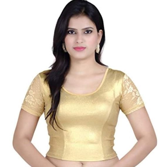 stretchable blouse 28 to 46 size cotton lycra For Women