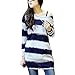 DJT Women's Pattern Tunic Knitted Blouse T-shirt Tops