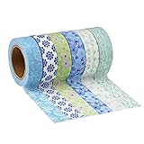 Mudder Washi Masking Tape Collection, Pack of 6 (Color Set 7)