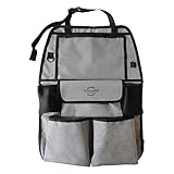 Violet and the Wolf Car Backseat Organizers - Hanging Organizer, Easily Foldable with Huge Pockets and Tablet Holder with Headphone Jack - Great for Kids, Baby Accessories and Storage - Black and Gray