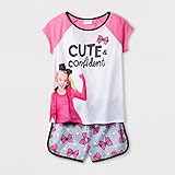 Jojo Siwa Girls Cute & Confident' 2pc Pajama Shorts Set (Large 10/12)