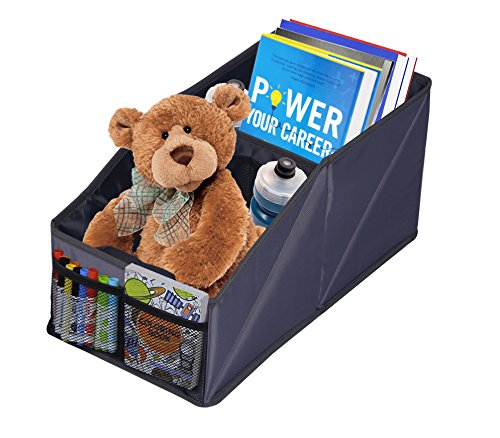 Collapsible Car Console Organizer with Auto Car REGISTRATION HOLDER Trunk Clutter-Free Bin Multiple Components for toys, books, magazines, CDs, and first aid kitswater bottles, snacks, smaller toys - Thumbnail 5