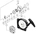 1PZ 33L-001 Recoil Pull Starter for 49cc FS509 Cateye Pocket Mini Bike / 47cc 49cc GS-12 Pocket Mini Bike Parts/Replaces for Hitachi 6696572 Outdoor Power Equipment Parts