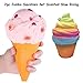2pc Jumbo Squishies Set Rainbow Ice Cream Cone Scented Slow Rising Squeeze Squishies Toy Stress Relief Decorations Toy Great Gift for Adults and Kids, Party Birthday Toys