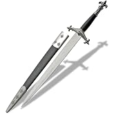 SZCO Supplies Fleur Medieval Dagger Sword, 9-Inch, Black