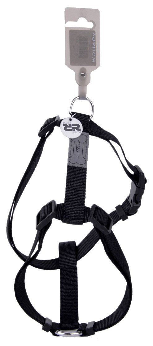 Wouapy Basic Line Harness for Dog, 40 mm Width/Thorax of 74/117 cm, Black Harness