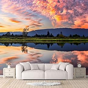Wall Murals for Bedroom Beautiful Nature Norway Natural Landscape Large Removable Wallpaper Peel and Stick Wall Stickers - 66x96 inches