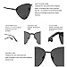 Sunglasses for Women WISH CLUB Retro Vintage Tinted Lens Cat Eye Sunglasses Clout Goggles Mental Frame