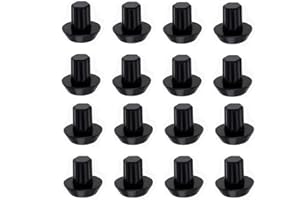 PAOSDKSUI Pack of 16 WB2K101 Gas Range Stovetop Grate Rubber Feet Feet Replacement for G-E Ken-more Kitchen-aid, 3/16" Hole Gas Stove Top Cooktop Burner Grates Replace WB02T10461 AP2622260 PS241358 Black