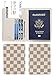 Daisy Rose Luxury Passport Holder Cover Case | PU Vegan Leather RFID Travel Organizer Card Holder (Cream)