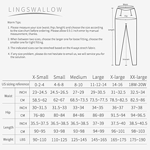 Lingswallow High Waist Yoga Pants Yoga Pants with Pockets Tummy
