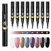Gelongle No Base and Top Coat Needed One Step Nail Gel Kit 8 colors 3 In 1 Step Nail Gel Painting Varnish Pen Quick Curing with LED or UV Nail Dryer