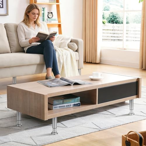 Set of 4 Adjustable Furniture Feet, Stainless Steel Furniture Legs with Non-Slip Pads, Load up to 500 kg for TV Cabinet Sofa Bed (25-42 cm)